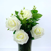 Load image into Gallery viewer, Lusiaflower 30PCS White Rose Flower Head Gift Box, Artificial Roses, Artificial Flowers, Foam Roses, Used for Wedding Bouquets, Party Decorations, Gifts, Real Touch