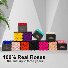 Load image into Gallery viewer, Preserved Flowers in a Box, Purple Real Roses Long-Lasting Rose Birthday Gifts for Her Flower Gifts for Wife Mother'S Day Valentines Day Gifts Christmas Day