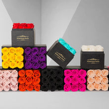 Load image into Gallery viewer, Preserved Flowers in a Box, Red Real Roses Long-Lasting Rose Birthday Gifts for Her Anniversary Mother'S Day Valentine'S Day Christmas Day(Black Medium Square Box)