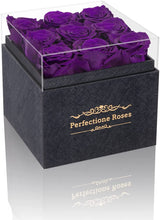 Load image into Gallery viewer, Preserved Flowers in a Box, Purple Real Roses Long-Lasting Rose Birthday Gifts for Her Flower Gifts for Wife Mother'S Day Valentines Day Gifts Christmas Day