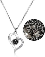 Load image into Gallery viewer, Preserved Rose with I Love You Necklace in 100 Languages, Jewelry Box Set, Romantic Real Rose, Birthdays Gifts, Immortal Roses, Valentines Day Gift, Mother'S Day, Fresh Roses. (Beige)