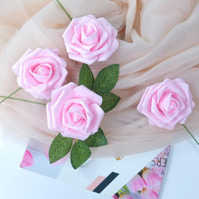 Load image into Gallery viewer, Lusiaflower 30PCS Pink Rose Flower Head Gift Box, Artificial Roses, Artificial Flowers, Foam Roses, Used for Wedding Bouquets, Party Decorations, Gifts, Real Touch
