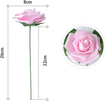 Load image into Gallery viewer, Lusiaflower 30PCS Pink Rose Flower Head Gift Box, Artificial Roses, Artificial Flowers, Foam Roses, Used for Wedding Bouquets, Party Decorations, Gifts, Real Touch
